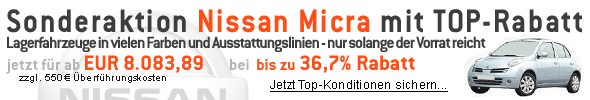 Nissan Micra Lagerfahrzeuge bis 36,7% Rabatt