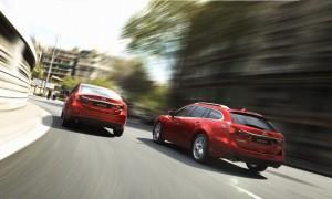 Der neue Mazda 6 2012 als Limousine und Kombi hinten