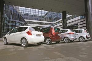 Nissan Note Ford B-Max Skoda Roomster Citroen C3 Picasso hinten Test
