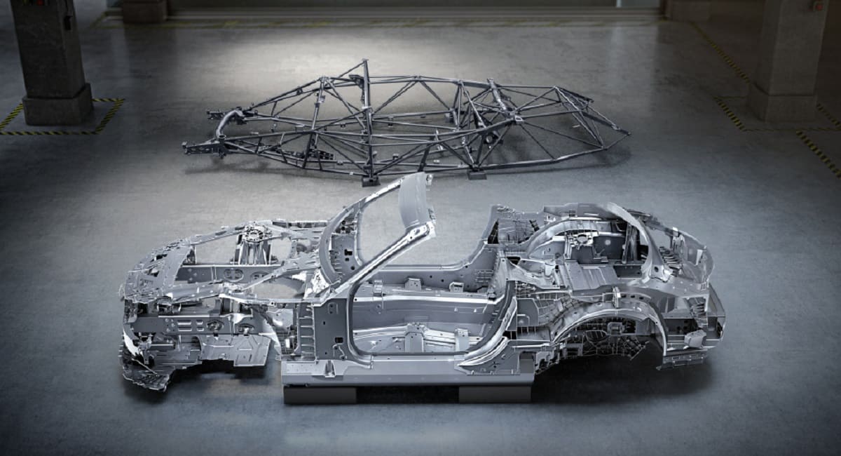 r Rohbau des neues Mercedes-AMG SL