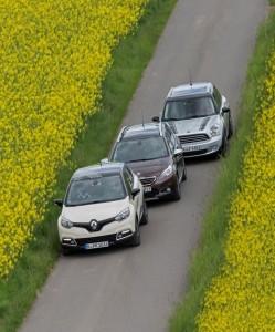 Mini Countryman Renault Captur Peugeot 2008 Test