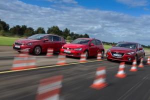 Mazda 3 VW Golf Peugeot 308 Test