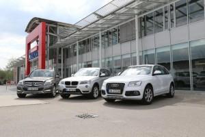 mercedes glk bmw x3 audi q5 test