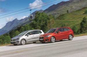 vw golf sportsvan bmw 2er active tourer test