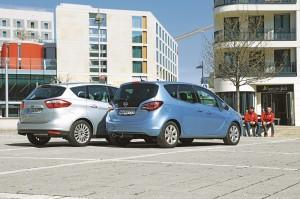 ford c-max opel meriva test 2014 hinten