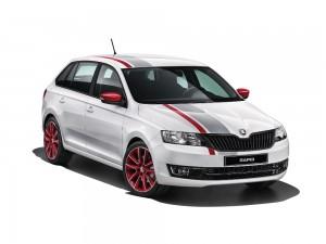 SKODA Rapid Spaceback Cool Edition Red Grey 2015 vorne statisch