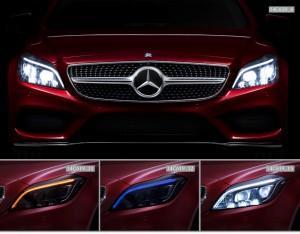 Mercedes LED Scheinwerfer Design Farben