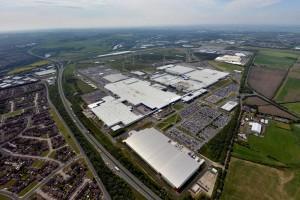 Nissan Leaf 2016 werk sunderland luftaufnahmne