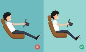 Sicherer unterwegs im Straßenverkehr Abbildung 3 Best and worst positions for driving a car Sicherer unterwegs im Straßenverkehr Abbildung 3 Best and worst positions for driving a car