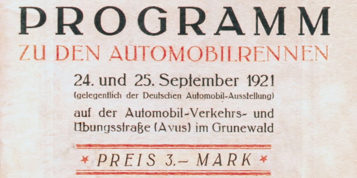Opel Avus Geschichte 1921