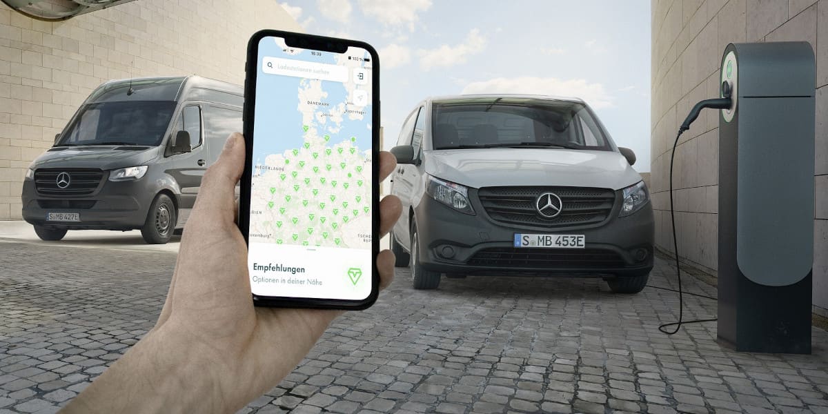 Mercedes-Benz Vans bietet Ladeflatrate für gewerbliche Elektrotransporter 