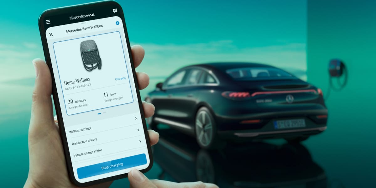 Mercedes-Benz Wallbox Handy Aufladen