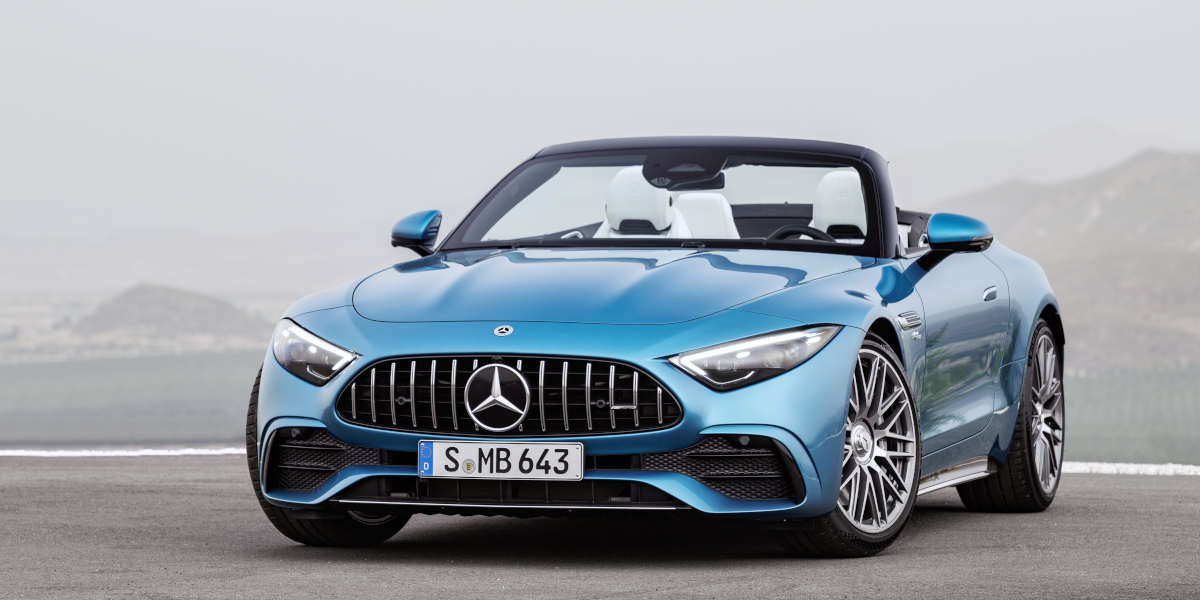 Details zum elektrischen Stoffverdeck des Mercedes-AMG SL