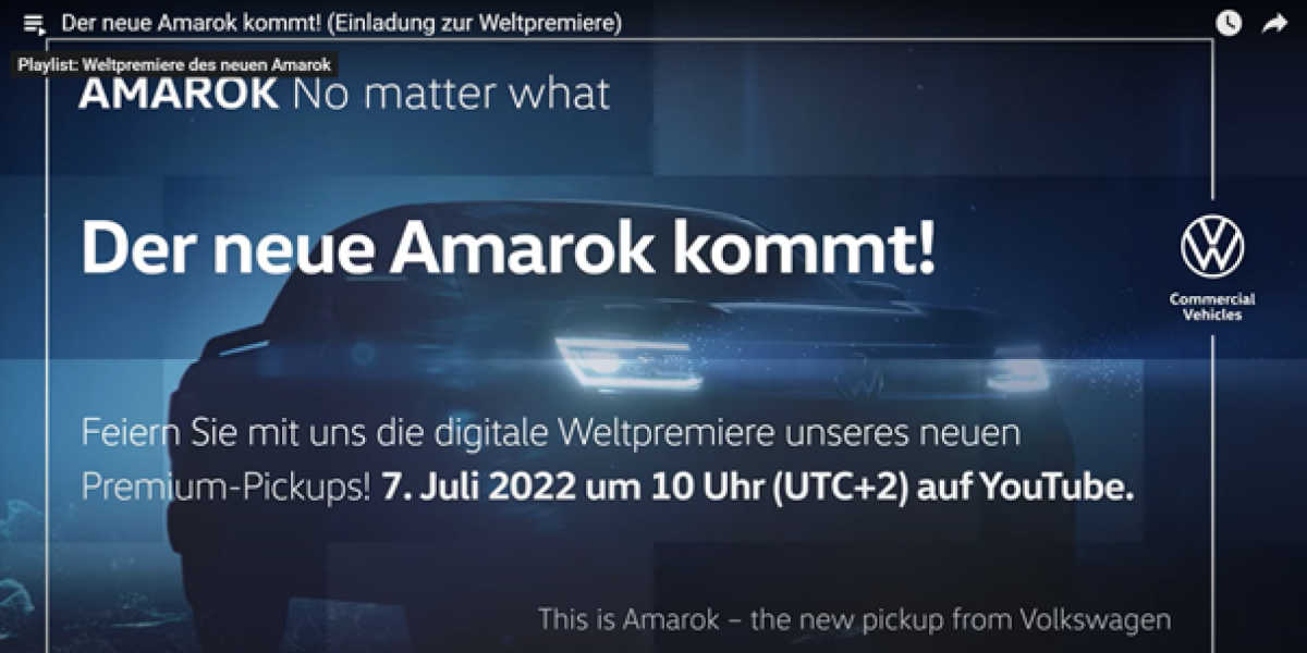 Vorfreude: Der neue VW Amarok feiert morgen Weltpremiere