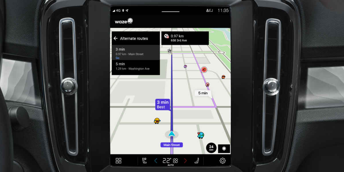 Volvo Navigations-App Waze 