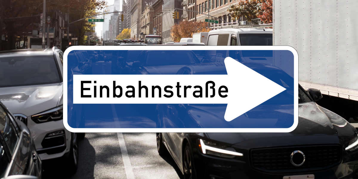 Einbahnstraße Verkehr Stadt